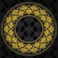 Ornamental round lace pattern vector