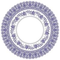 Ornamental round lace pattern vector