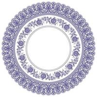 Ornamental round lace pattern vector