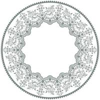 Ornamental round lace pattern vector