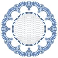 Ornamental round lace pattern vector