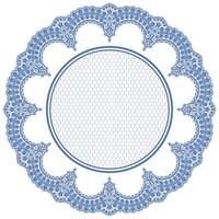 Ornamental round lace pattern vector