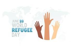 vector graphic of world refugee day good for world refugee day celebration. flat design. flyer design.flat illustration.
