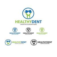 healthy dent logo vector