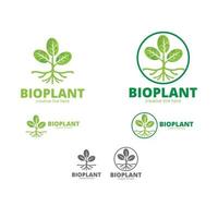 logotipo de bio planta vector