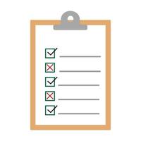 Document with approved sub-paragraphs. vector