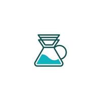 Coffee pot and filter line icon. linear style sign for mobile concept and web design. Outline vector icon. Symbol, logo illustration. Vector graphic