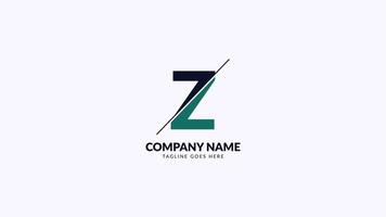 letter Z sliced professional corporate and finance logo vector design