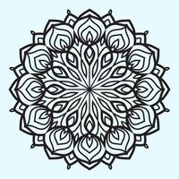 abstract hand drawn mandala art outline circular basic design spiritual round vector decoration