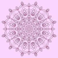 abstract mandala art with youth and soft color circular decoration for web or print vector design element