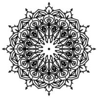 abstract mandala art outline petal shield vector design for web or print element