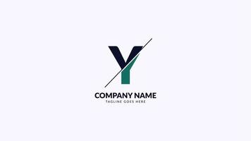 letter Y sliced professional corporate and finance logo vector design