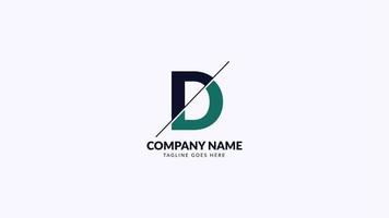 letter D sliced professional corporate and finance logo vector design