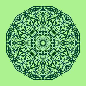 arte de mandala abstracto con decoración circular de color suave y juvenil para web o elemento de diseño de vector de impresión