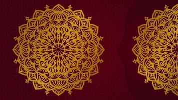 golden mandala art with luxurious pattern background for web or print vector design element