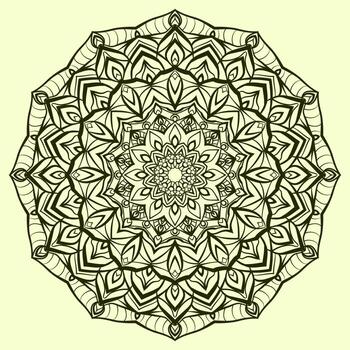 abstract mandala vector decorative design element with modern soft color