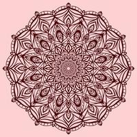 elemento de diseño decorativo de vector de mandala abstracto con color suave moderno