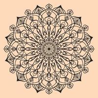 abstract hand drawn mandala art outline circular basic design spiritual round vector decoration