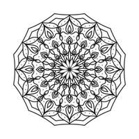 abstract round coloring book mandala art circular decorative vector design element