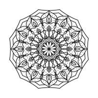 abstract round coloring book mandala art circular decorative vector design element