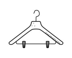 Icon clothes hanger, accessory wardrobe fitting room. Vector illustration of an isolate on a white background.