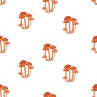 Seamless pattern of honey agaric, background vector illustration of autumn mushrooms of honey agaric