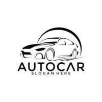 logotipo de coche, silueta de vector de coche en fondo blanco