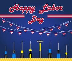 Labor Day Various Representation Background Design vector