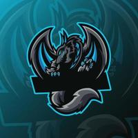 Dragon Logo Template Esport gaming vector