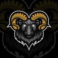 Goat Ram Sheep mascot esport logo design illustrations vector template, Aries logo for team game streamer social media banner