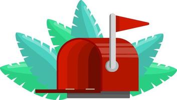 Open mailbox. Mail and message. vector