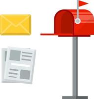 Open mailbox. Mail and message. vector