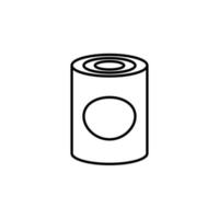 Illustration Vector graphic of tin can icon