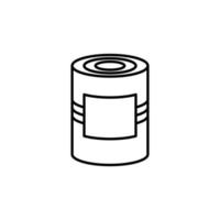 Illustration Vector graphic of tin can icon