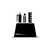 Illustration Vector graphic of pencil stand icon