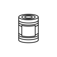 Illustration Vector graphic of tin can icon