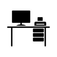 Illustration Vector graphic of office table icon