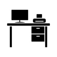 Illustration Vector graphic of office table icon