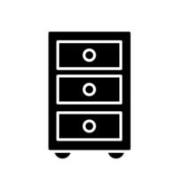 Illustration Vector graphic of file cabinet icon