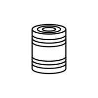 Illustration Vector graphic of tin can icon