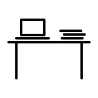 Illustration Vector graphic of office table icon