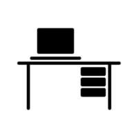 Illustration Vector graphic of office table icon