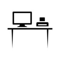 Illustration Vector graphic of office table icon