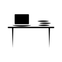 Illustration Vector graphic of office table icon