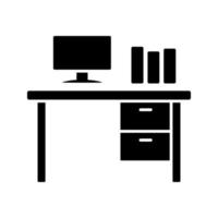 Illustration Vector graphic of office table icon