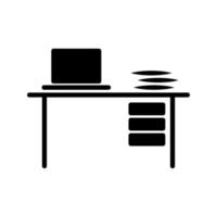 Illustration Vector graphic of office table icon