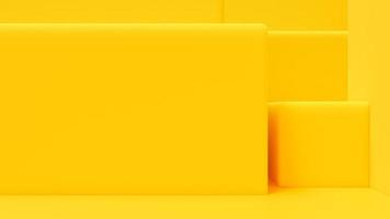 Yellow abstract background. Yellow squares overlapping. Minimal idea concept. photo