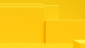 Yellow abstract background. Yellow squares overlapping. Minimal idea concept. photo
