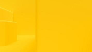 Yellow abstract background. Yellow squares overlapping. Minimal idea concept. photo