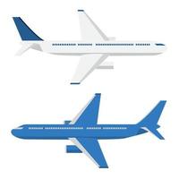 Two isolated airplanes vector